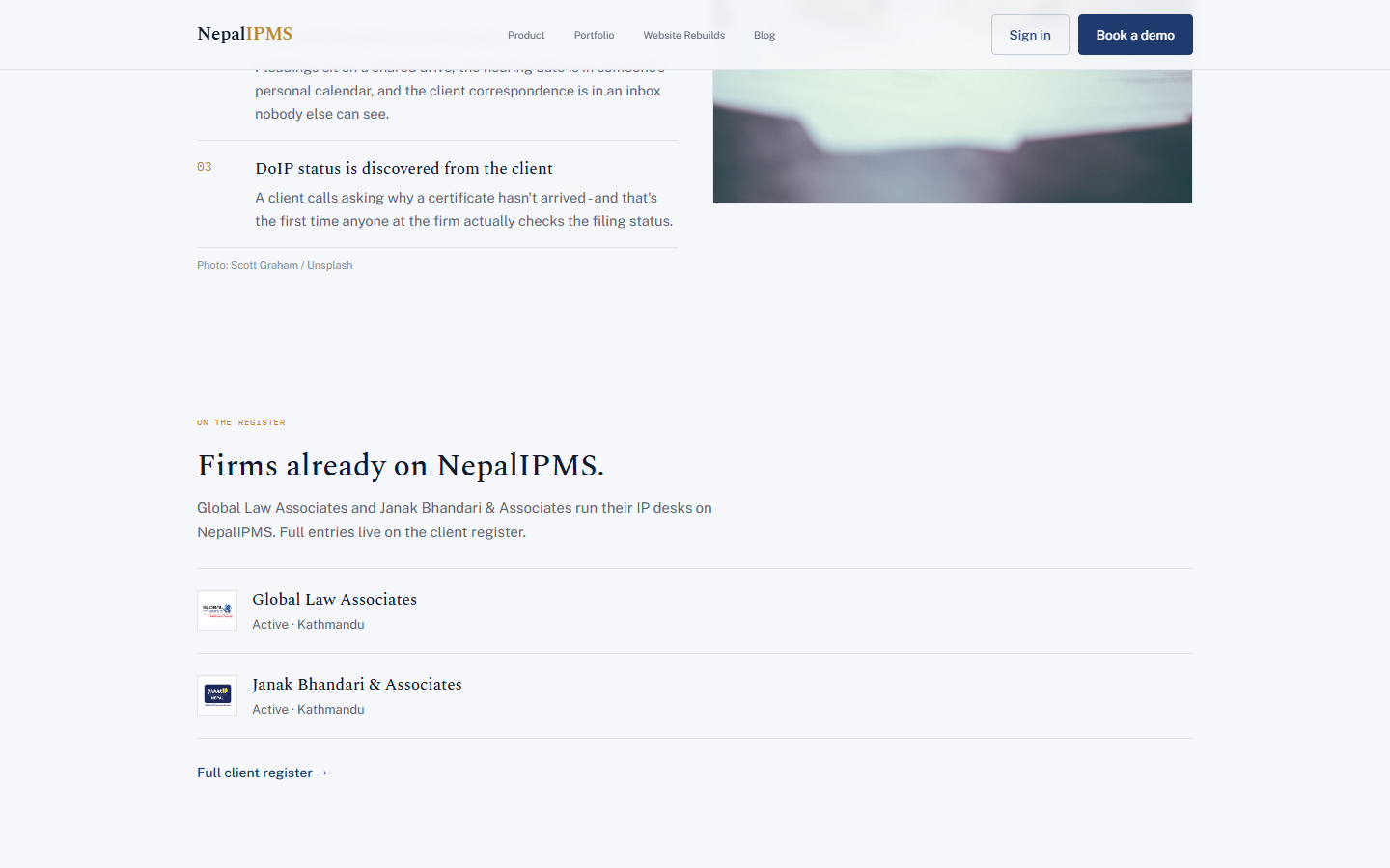 NepalIPMS workflow surface